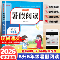 五年级暑假阅读作业小学五升六年级人教版阅读理解专项强化训练书