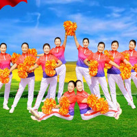 图形 再唱母亲是中华春英广场舞团队休闲透气演出舞蹈运动服装RQ秧歌舞