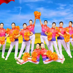 图形 再唱母亲是中华春英广场舞团队休闲透气演出舞蹈运动服装RQ秧歌舞