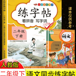 二年级下册字帖人教版语文同步训练练字帖天天练部编练字本小学生