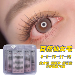 LUMINE柔软仙女毛高品质彩色魔睫丝翘睫单簇软毛卷翘睫毛假睫毛
