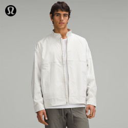 lululemon 丨Twill 男士斜纹拉链外套 抗淋雨渗透 LM3EZPS 骨白 M