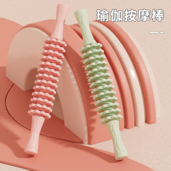 瑜伽按摩棒健身狼牙棒按摩器按摩放松肌肉按摩滚轮硅胶大腿琅琊棒