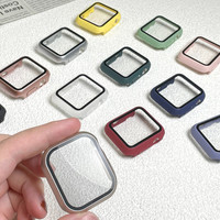 适用于applewatchS9保护壳S8手表S765SE表套钢化膜一体iwatch表壳