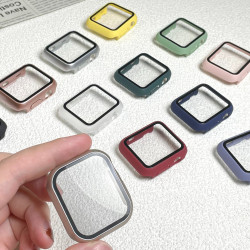 适用于applewatchS9保护壳S8手表S765SE表套钢化膜一体iwatch表壳