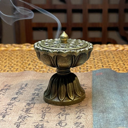 迷你宝莲灯香薰炉净化古风莲花莲蓬摆件创意