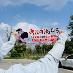 我没有混日子汽车贴纸创意文字个性装饰贴纸