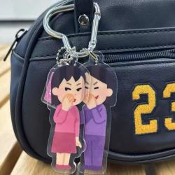 日系插画小人irasutoya背后蛐蛐你钥匙扣驾车个人用品