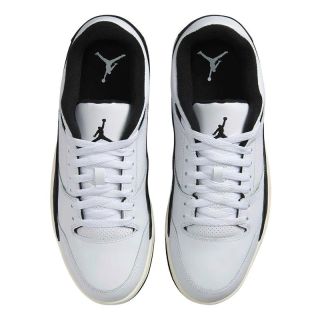 百亿补贴：NIKE Jordan FLIGHT COURT时尚舒适低帮复古篮球鞋 男款黑白HF3255-112