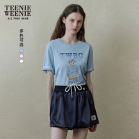 TEENIE WEENIE 小熊女装圆领T恤 蓝色 M