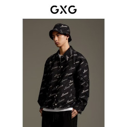 GXG G24X21301 衬衫式夹克 黑色 M 男士外套