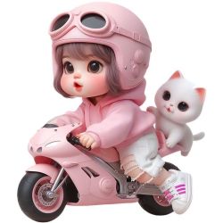 VF 可爱粉色卡通小女孩高清儿童房贴画家居装饰卧室玄关防水海报贴纸