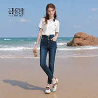 TEENIE WEENIE 凉感修身 深蓝色 S(160) 女士牛仔裤