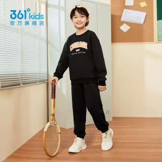 移动端：361° 男童女童卫衣长裤运动套装