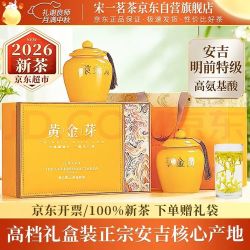宋一 茶叶礼盒安吉白茶黄金芽绿茶特级2026新茶200g明前茶