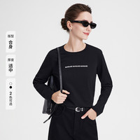 navigare 意大利小帆船黑色长袖t恤