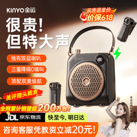 金运 小蜜蜂扩音器教师专用无线领夹麦克风一拖二教学讲课户外导游防啸叫M15 墨黑色