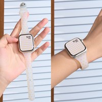 匠戴 适用iwatch11表带苹果S11手表applewatch10韩系果冻波点11小蛮腰硅胶女款S10新款s9夏天运动se3智能8高级