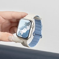 匠戴 显手细|匠戴适用iwatch11苹果S11手表applewatch10表带凉感硅胶S9夏天运动s8男女款11高级智能SE3磁吸7新款