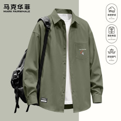 马克华菲 26春秋季新款翻领宽松休闲衬衫