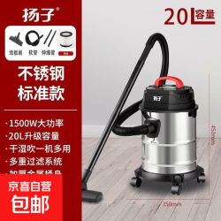 扬子 吸尘器家用大吸力强力大功率洗车店商用装修美缝专用 20L基础款不绣钢桶
