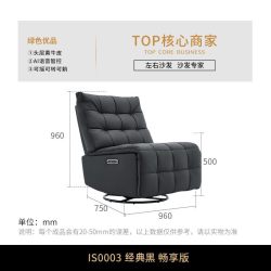 左右家私 左右沙发单人沙发电动真皮功能懒人摇椅多功能懒人躺椅沙发IS0003