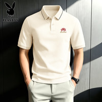 PLAYBOY 短袖polo衫男款夏季2026新款男士上衣重磅休闲半袖翻领百搭t恤男