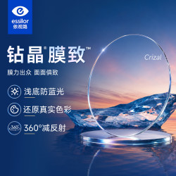 依视路 1.67钻晶X4膜致现片2片+送镜框