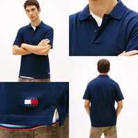 TOMMY HILFIGER Tommy26春夏新款男女纯色休闲通勤短袖T恤POLO衫