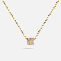APM Monaco Cordage Pavé Lilas 密镶扭纹项链