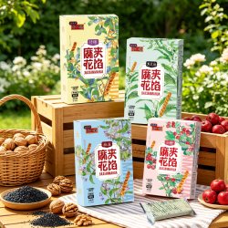 桂发祥 十八街夹馅小麻花66g*4盒天津特产手工糕点休闲零食下午茶