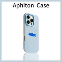 C 【久用不黄 裸机手感】一条小蓝鱼 iPhone11-17系列 苹果手机壳