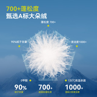 嘟嘟家 无氟防泼水 儿童羽绒服 航线蓝 100cm