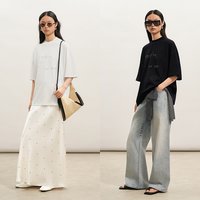 LESS 2026夏新款休闲纯色印花T恤女2Q6113580