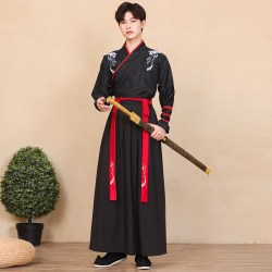 埃格罗 改良古装汉服女中国风仙气武侠服古风交领男班服侠客女毕业照
