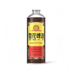 雪花 啤酒 经典老雪麦香浓郁 马口铁包装 1L 1罐 单瓶装