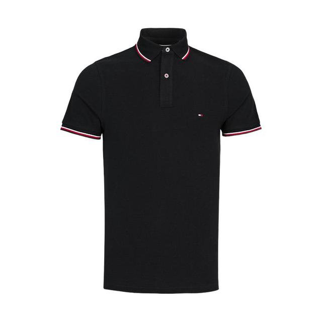 TOMMY HILFIGER 男士夏季商务休闲短袖Polo衫日常通勤T恤