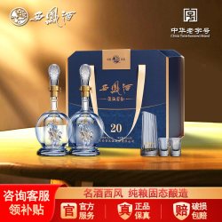 西凤酒 20年 酒海窖龄 45度 凤香型白酒 500ml*2瓶 礼盒装
