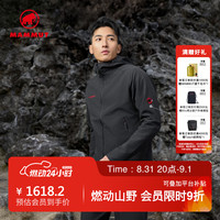 MAMMUT Macun 2.0 男士户外防泼水连帽夹克软壳外套 黑色 S