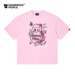 Dangerous People Dangerouspeople薛之谦dsp趣味手绘涂鸦休闲情侣百搭圆领短袖T恤