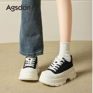 奥古狮登 P153606 厚底增高 黑色 37码 女式休闲鞋