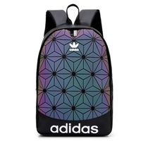 adidas 官方阿迪2026新款双肩包校园男女学生书包三叶草菱形休闲时尚背包 阿迪D菱格彩