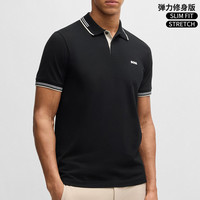 HUGO BOSS HugoBoss/雨果博斯男款夏季新款短袖POLO衫翻领时尚修身微弹半袖