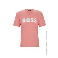 BOSS 棉质休闲情侣短袖T恤