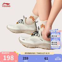 李宁 减震回弹 儿童运动鞋 米白色-7 39