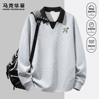 马克华菲 美式撞色翻领卫衣
