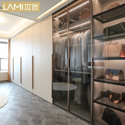 拉迷 全屋定制整体家具步入式卧室玻璃门衣柜金属衣帽间家居定做