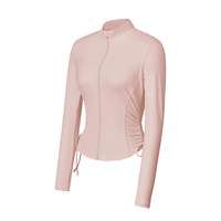 絮笛瑜伽服外套女粉色春季运动上衣套装修身短款跑步服普拉提