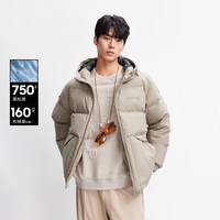 移动端：杰克琼斯 男装秋季羽绒服常规外套连帽字母刺绣设计百搭潮休闲男款