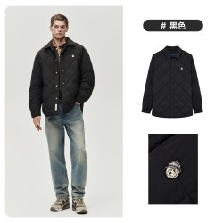 TeenieWeenieMen TeenieWeenie小熊男装翻领宽松防水保暖外套羽绒服男款休闲菱格